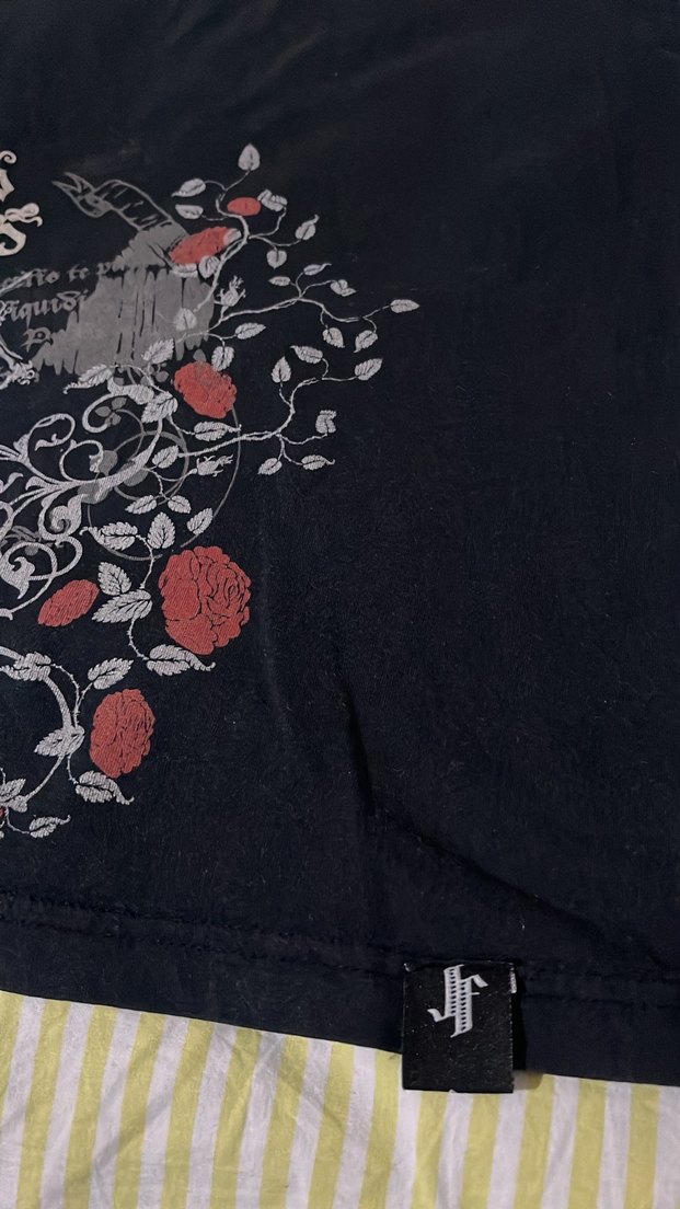 Siyah Baskılı vinatge koleksiyon Tişört - Görsel 2