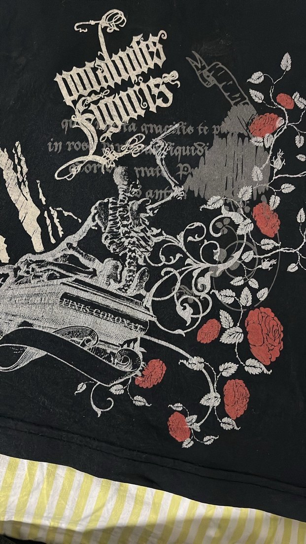 Siyah Baskılı vinatge koleksiyon Tişört - Görsel 3