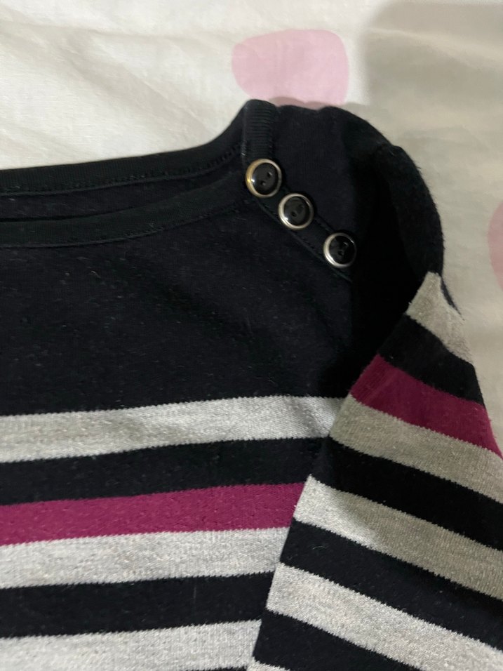 Çizgili Vücuda Oturan Gri Kadın Kazak - Görsel 4