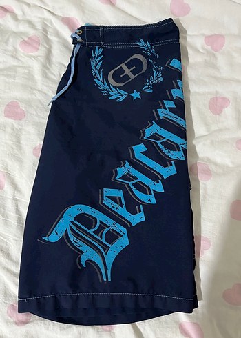 Mavi Bağcıklı billabong benzeri yazılı şort - Görsel 4