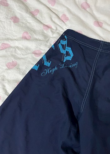 Mavi Bağcıklı billabong benzeri yazılı şort - Görsel 3