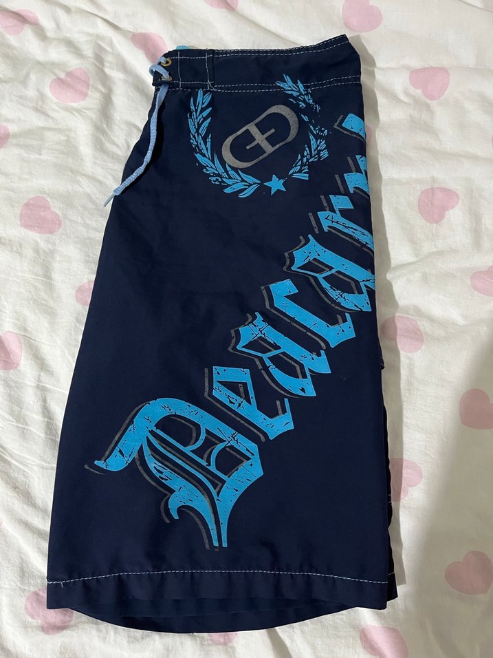 Mavi Bağcıklı billabong benzeri yazılı şort - Görsel 4