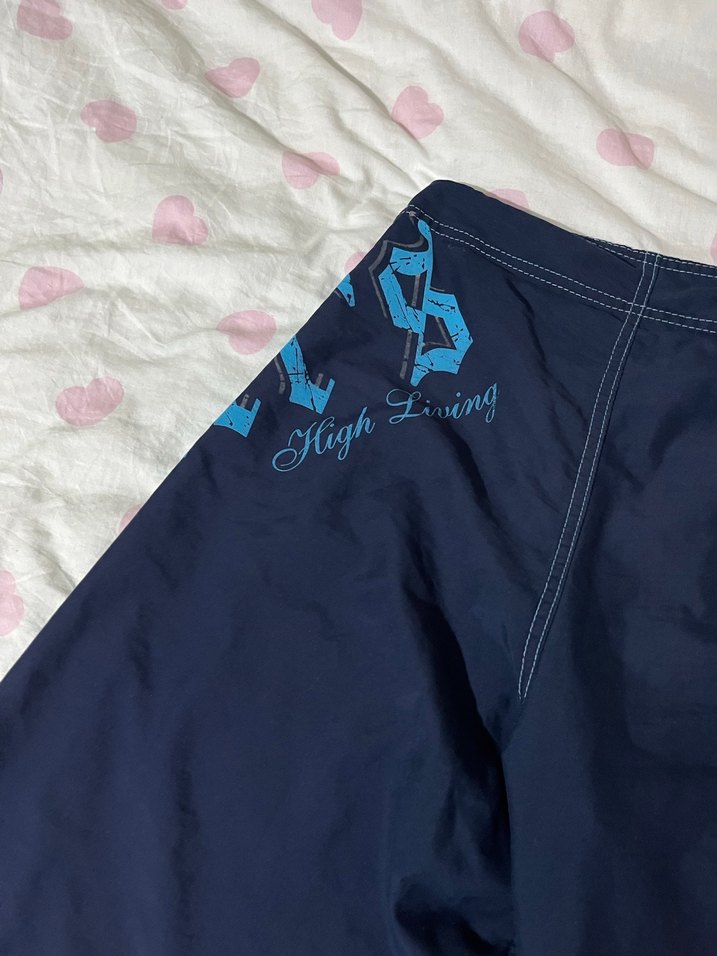 Mavi Bağcıklı billabong benzeri yazılı şort - Görsel 3