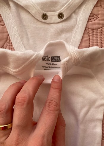 Bebek Erkek Beyaz Pamuklu Kısa Kollu Body - Görsel 3