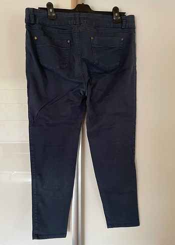 Düğmeli Kadın Lacivert Boyfriend Pantolon - Görsel 2