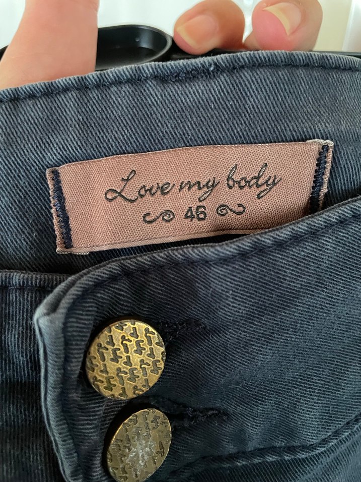 Düğmeli Kadın Lacivert Boyfriend Pantolon - Görsel 4