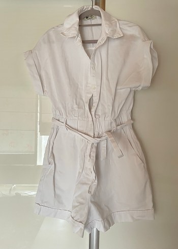 Beyaz  Kısa Tulum - Görsel 7