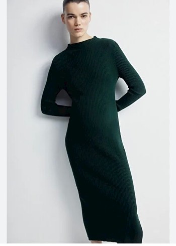 Uzun Kollu  Uzun Elbise - Görsel 4