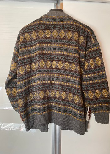 Bohem Desenli Kadın Hırka, Rahat Kesim, Midi Boy - Görsel 3