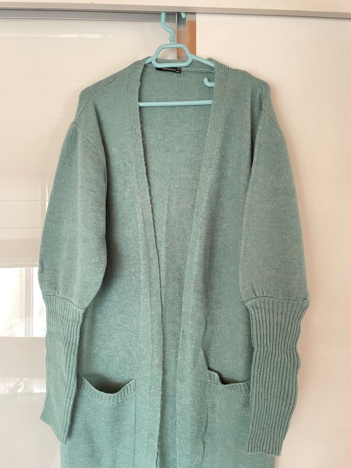 Uzun, Salaş Kesim, Cepli Kadın Hırka - Görsel 3