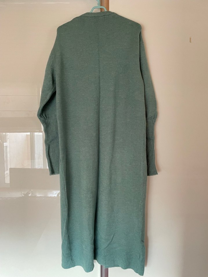 Uzun, Salaş Kesim, Cepli Kadın Hırka - Görsel 5