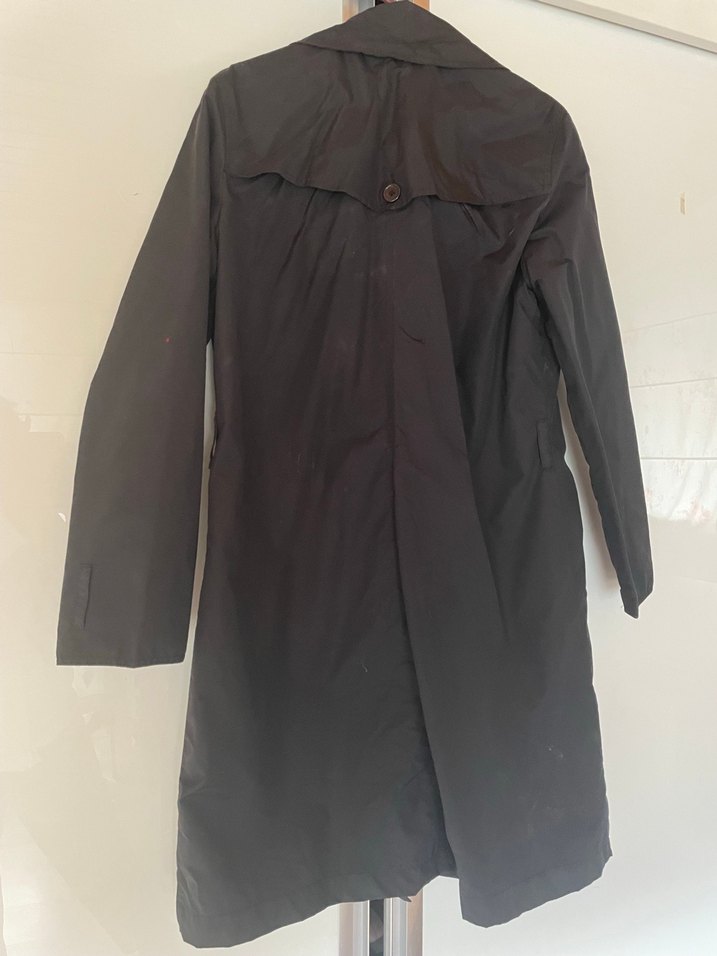 Siyah Midi Kadın Trençkot - Görsel 4