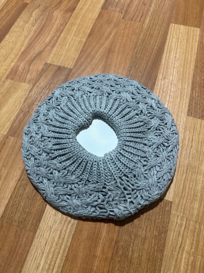 Bohem Gri Örgü Kadın Bere - Görsel 2