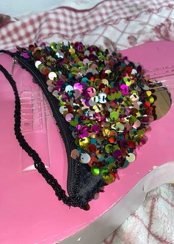 Renkli Payetli Kadın Çanta - Görsel 4