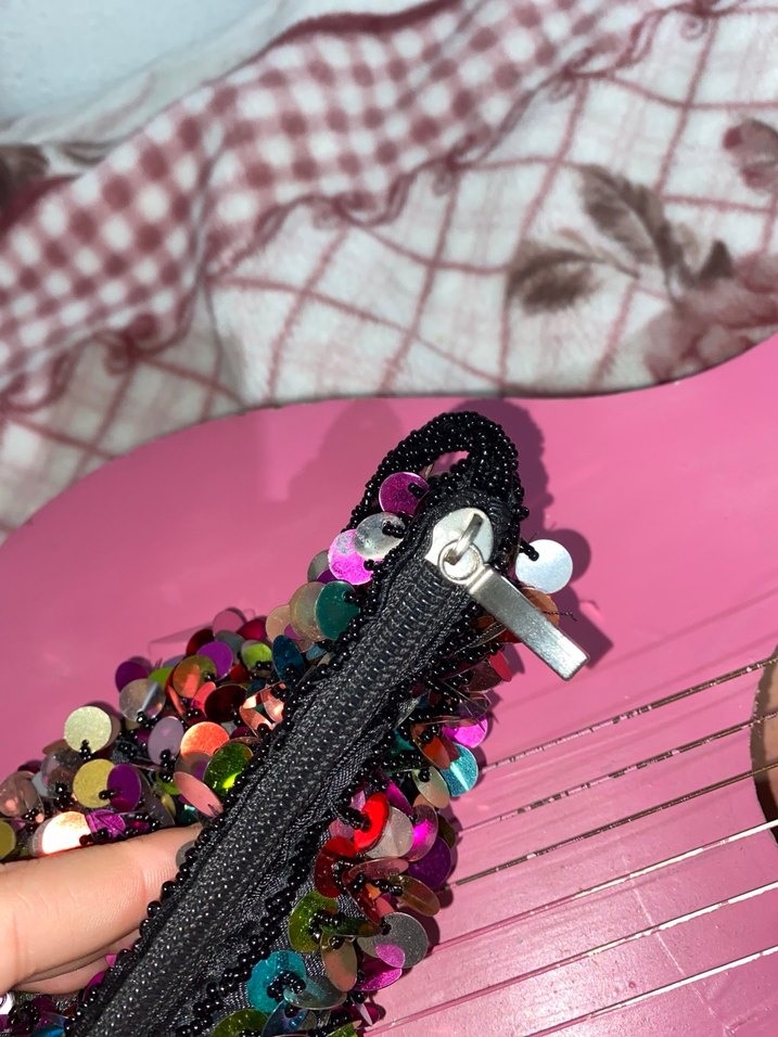 Renkli Payetli Kadın Çanta - Görsel 5