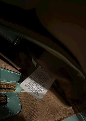 Kadın Turkuaz Deri Tokalı Çanta - Görsel 7