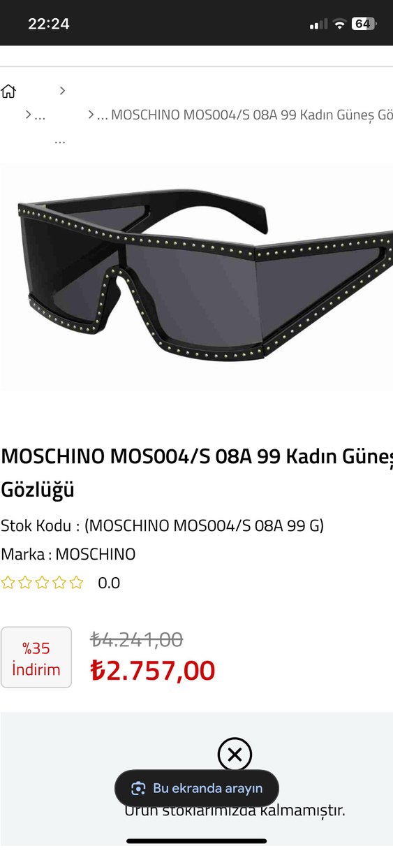 Siyah gözlük - Görsel 2