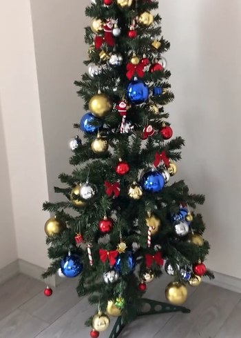 150 cm Yılbaşı Ağacı ve Süsleme Seti - Görsel 4