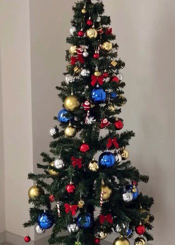 150 cm Yılbaşı Ağacı ve Süsleme Seti - Görsel 2