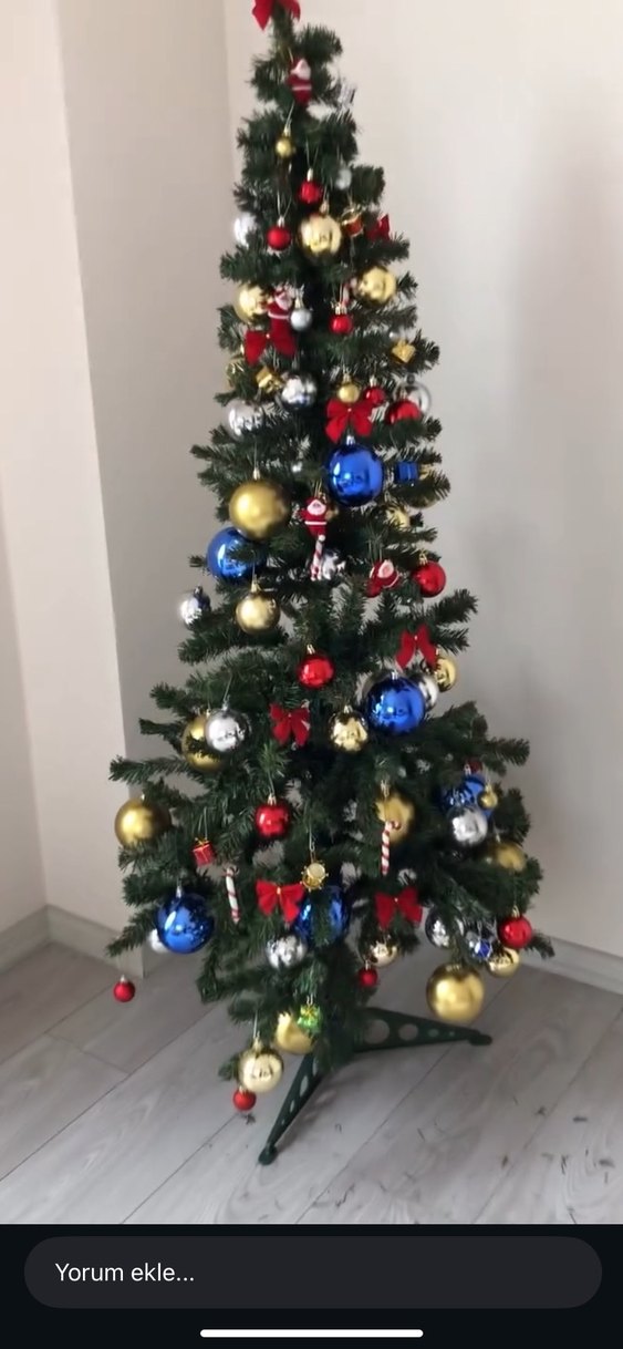 150 cm Yılbaşı Ağacı ve Süsleme Seti - Görsel 4