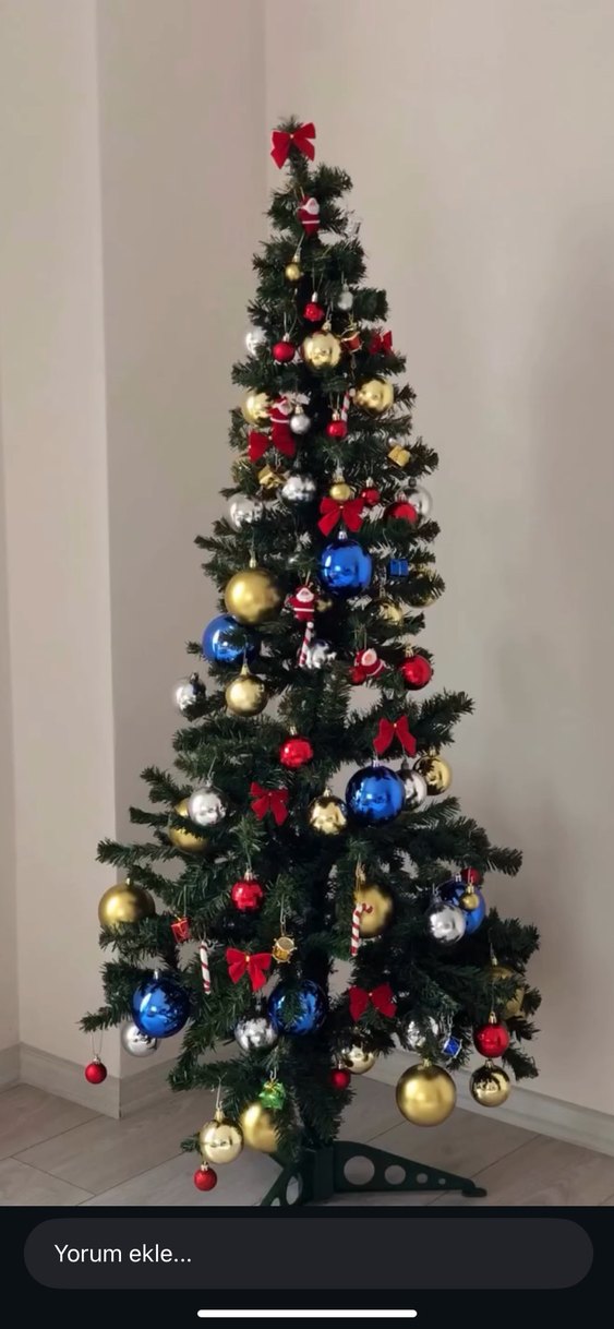 150 cm Yılbaşı Ağacı ve Süsleme Seti - Görsel 2