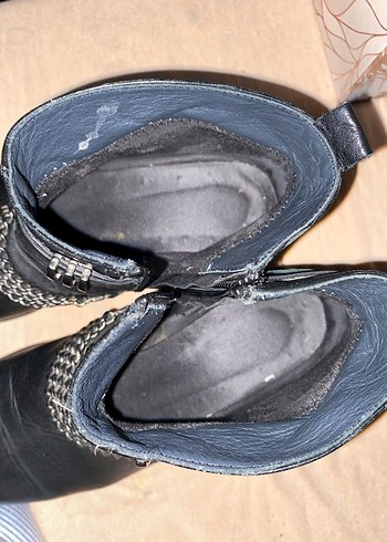 Tokalı Siyah Deri Biker Bot - Görsel 7