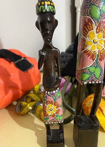 Renkli Desenli Ahşap Figür - Görsel 3