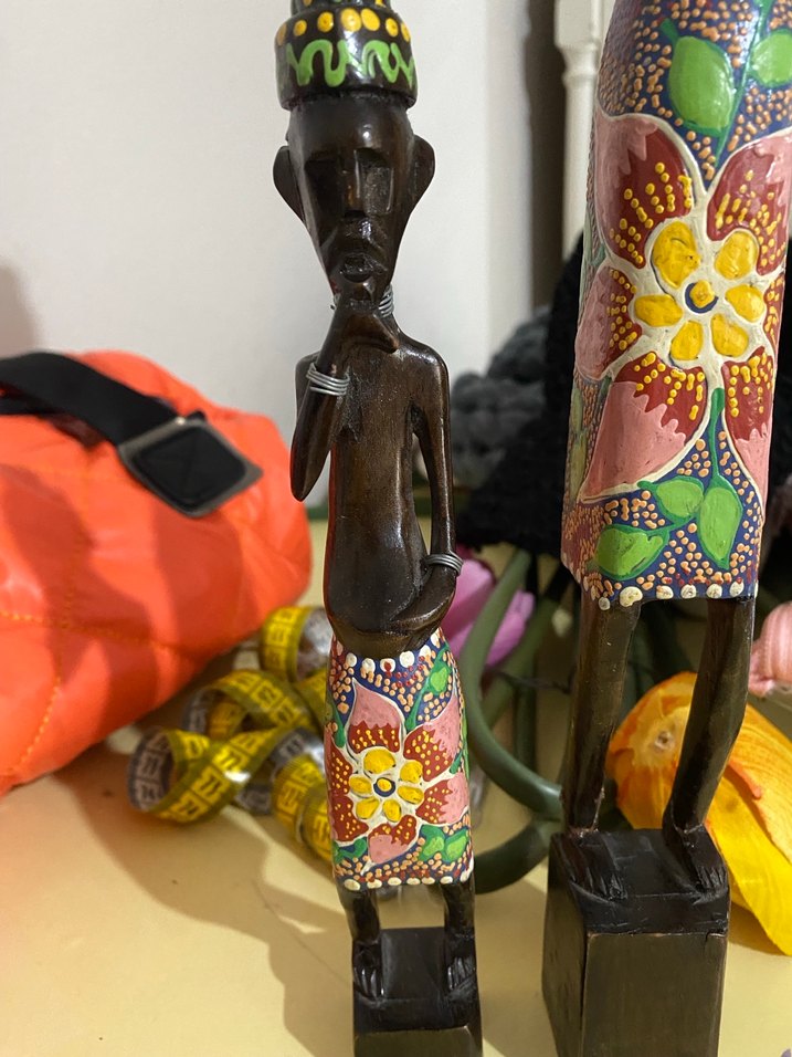 Renkli Desenli Ahşap Figür - Görsel 3