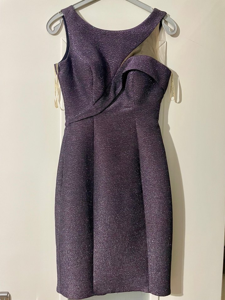 Simli midi abiye elbise - Görsel 3