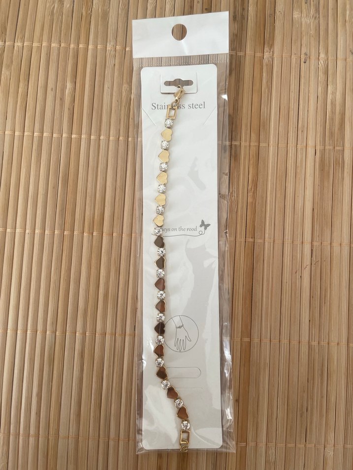 Kalp ve taşlı bileklik - Görsel 2