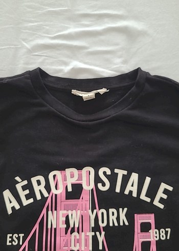Kadın Pembe Baskılı uzun Kollu siyah Sweatshirt