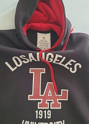 Siyah Kapüşonlu Baskılı kadın Sweatshirt