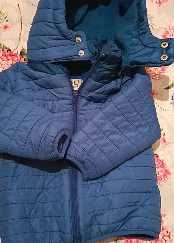 Çocuk mavi, Siyah Kışlık Fermuarlı Mont - Görsel 4