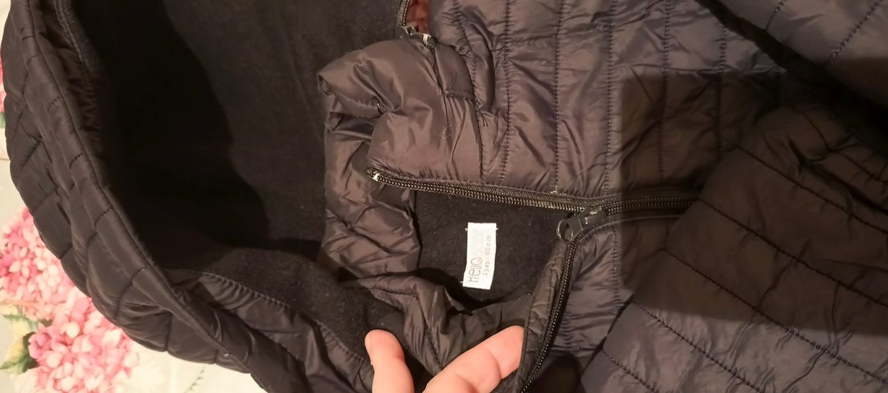 Çocuk mavi, Siyah Kışlık Fermuarlı Mont - Görsel 5