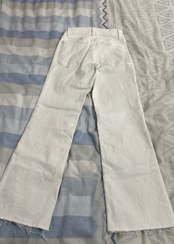 Kadın Beyaz Midi Normal Kesim Jean - Görsel 2