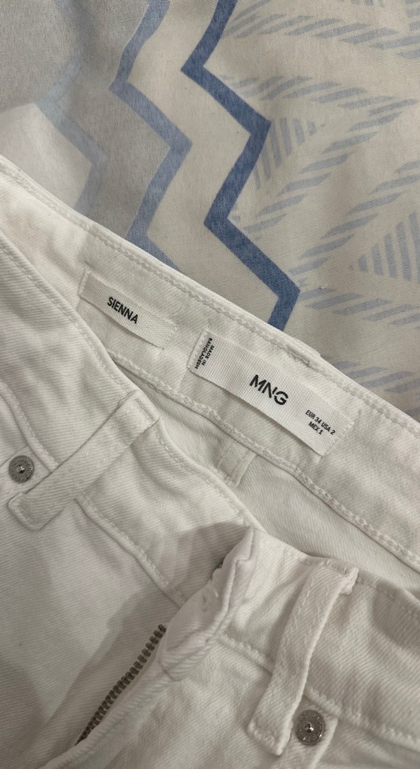 Kadın Beyaz Midi Normal Kesim Jean - Görsel 4