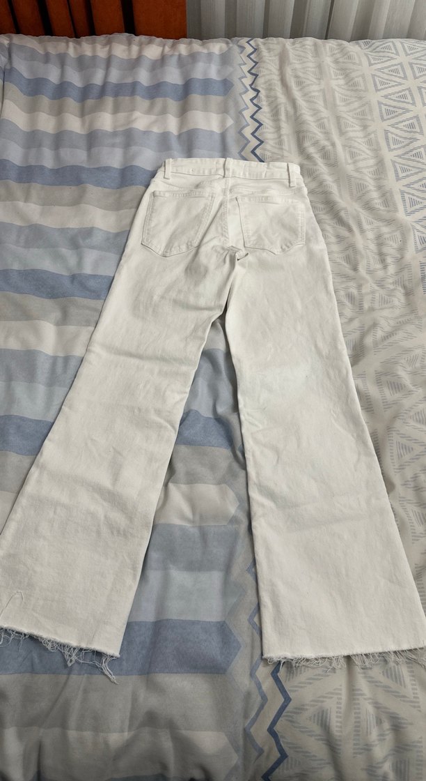 Kadın Beyaz Midi Normal Kesim Jean - Görsel 2