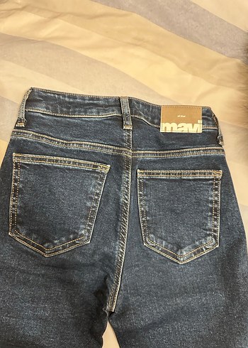 Kadın Mavi Midi Denim Pantolon - Görsel 2