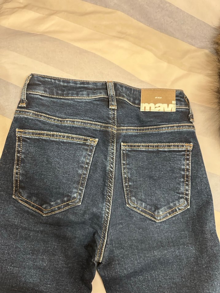 Kadın Mavi Midi Denim Pantolon - Görsel 2