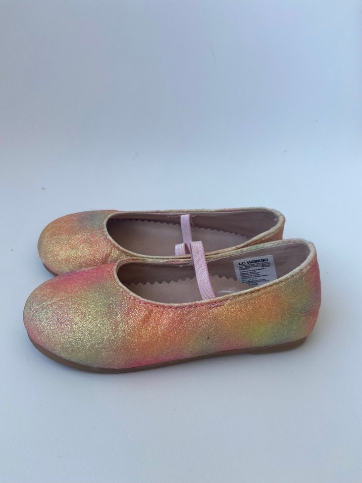 Kız Çocuk Renkli Simli Babet Ayakkabı - Görsel 2