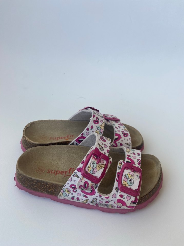 Kız Çocuk Renkli Baskılı Tokalı Terlik - Görsel 2