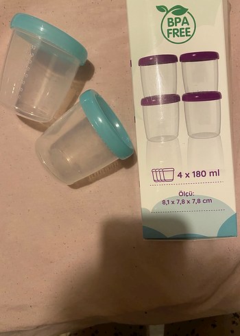 Mavi BPA İçermeyen Bebek Saklama Kabı - Görsel 3