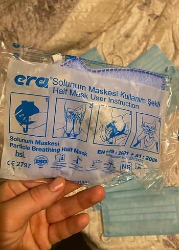 Mavi Tek Kullanımlık Cerrahi Maske 10'lu Paket - Görsel 3