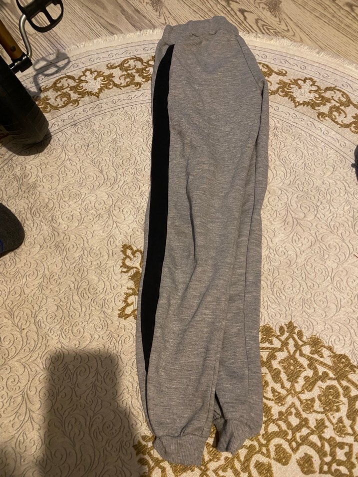 Gri Kadın Salaş Spor Eşofman Altı - Görsel 2