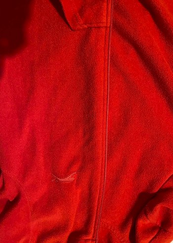 Beden Kırmızı Fermuarlı Polar Sweatshirt