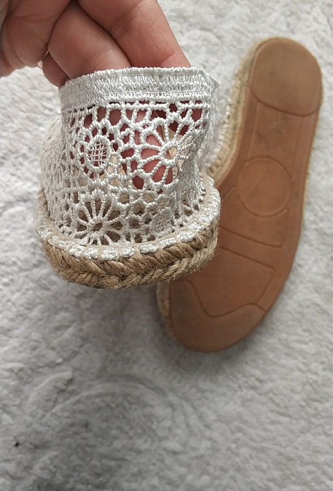 Dantel Detaylı Beyaz Bohem Espadril - Görsel 3