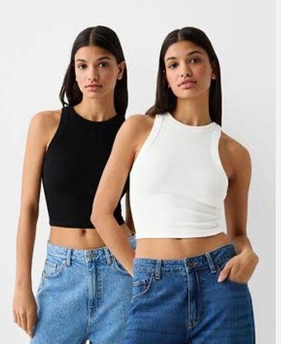Bershka fitilli kolsuz 2li top