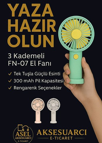 Diger FN-07 Rengarenk El Fanı Sarı