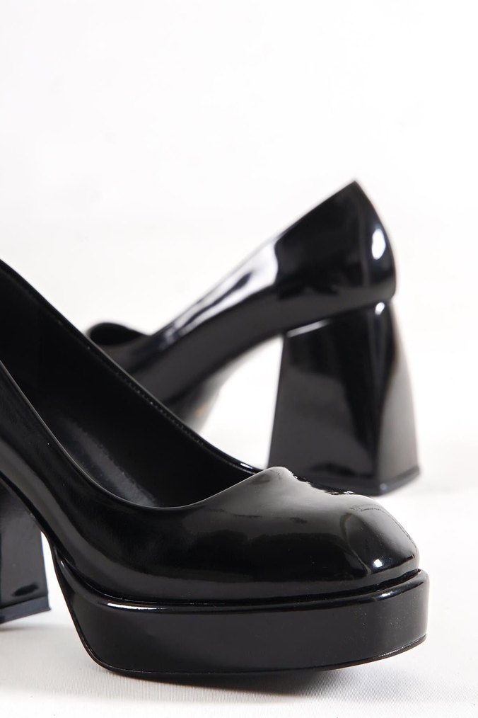 Rugan Küt Burunlu Platform Topuklu - Görsel 2