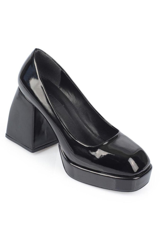 Rugan Küt Burunlu Platform Topuklu - Görsel 3